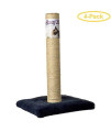North American Pet Classy Kitty Cat Sisal Scratching Post 26 High (Assorted Colors) - Pack Of 4