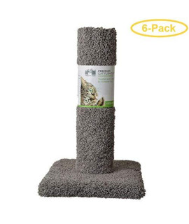 North American Pet Urban Cat Cat Carpet Scratching Post 20 High (Assorted Colors) - Pack of 6
