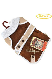 Touchdog Brown Sherpa Dog Coat Small - (10-12 Neck to Tail) - Pack of 6