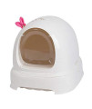 MSQL Pet Toilet Extra Large Enclosed Sifting Cat Litter Box, 360