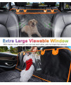 URPOWER Dog Seat Cover with Detachable Mesh Window 100% Waterproof Bench Dog Car Seat Cover for Back Seat Nonslip Pet Rear Seat Protector for Fur & Mud, Washable Dog Hammock for Cars Trucks and SUV