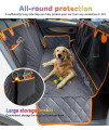 URPOWER Dog Seat Cover with Detachable Mesh Window 100% Waterproof Bench Dog Car Seat Cover for Back Seat Nonslip Pet Rear Seat Protector for Fur & Mud, Washable Dog Hammock for Cars Trucks and SUV