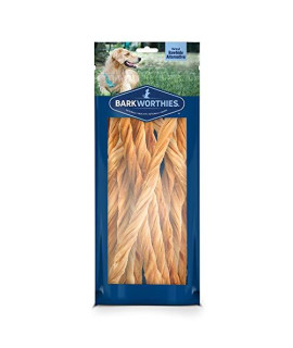 Barkworthies 10 inch Large Tripe Twist Crunchy Dog Chews (1lb. Bag) - All Natural Light Strength Chew - Perfect Rawhide Alternative - 100% Beef Single Ingredient Grain Free Dog Treat
