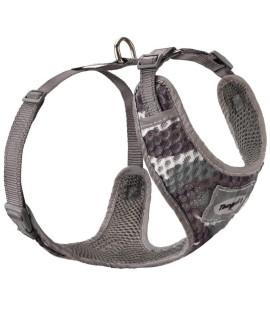 ThinkPet Reflective Breathable Soft Air Mesh No Pull Puppy Choke Free Over Head Vest Ventilation Harness for Puppy Small Medium Dogs and Cats(XS,Camo Gray)