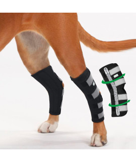 IN HAND Dog Rear Leg Hock Brace, Pair of canine Dog Leg Joint Wraps compression Brace Protects Wounds, Heals and Prevents Injuries and Sprains Helps with Loss of Stability caused by Arthritis