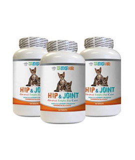 MY LUCKY PETS LLC Hip and Joint cat Food - CAT Hip and Joint Complex - Increase Mobility and Reduce Joint Stiffness - Immune Support - Vet Approved - cat glucosamine Treats - 3 Bottles (360 Tabs)