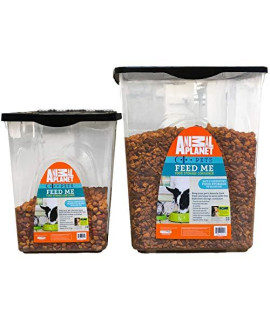Animal Planet Pet Dog, Cat Food Storage Bin Container - 2 Pack Value Set, Transparent with Black Cover (840038202300)