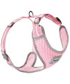 ThinkPet Reflective Breathable Soft Air Mesh No Pull Puppy Choke Free Over Head Vest Ventilation Harness for Puppy Small Medium Dogs and Cats(XXS,Light Pink)