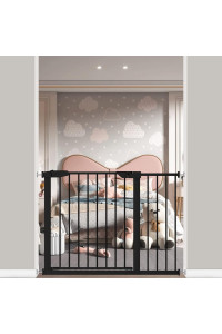 Fairy Baby Walk Through Baby Gate Black - Long Wide Safety Child Gates For Doorway Kitchen - Pressure Mounted Pet Gates 4055-4331
