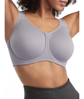 Wacoal womens Full Figure Underwire Sports Bra, Lilace gray With Zephyr, 38c US