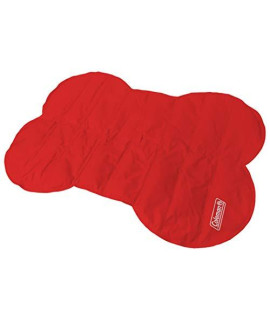 Coleman Comfortable Pet Cooling Gel Pad for Dogs and Cats, Self Cooling Bone Shape Mat - Red, 24"x34"
