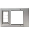 Endura Flap Thermo Sash 3e Pet Door for Sash Windows - (Small (6"x11"), Height Range (34"-37"), Brushed Aluminum Frame)