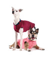 Gold Paw Duluth Double Fleece Dog Coat Pullover - Soft, Warm Dog Clothes, 4-Way Stretch Pet Sweater - Machine Washable, All-Season, Garnet/Winter Mod, Size 24
