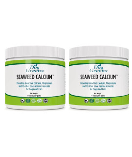 Seaweed calcium for Pets, Powder 14oz, Essential Supplement, Add to Raw or Homemade Foods, cleaner Source of calcium Than Bone Meal or Eggshell Powder, Formerly Natures Best Seaweed calcium (2 Pack)
