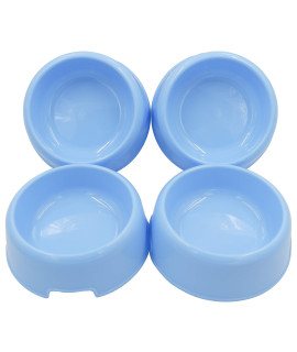 Forest guys Dog Bowls cat Bowls (Plastic Bowls, Blue 4-Pack)