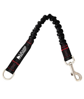 Leashboss Pattern Bungee Dog Leash Extension, 18 Shock Absorbing Lead Extender, Pattern Collection (18 Inch, Black Reflective)