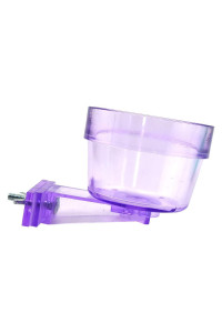 Lixit Quick Lock Cage Bowls for Small Animals and Birds. (10oz, Purple)