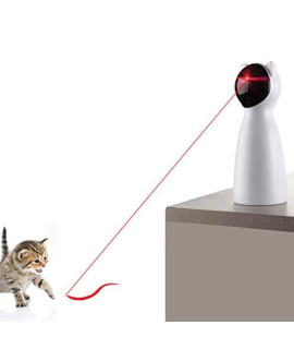 YVE LIFE Cat Laser Toy Automatic,Interactive Toy for Kitten/Dogs - USB Charging,Placing High,5 Random Pattern,Automatic On/Off and Silent (P01) (Automatic Laser)