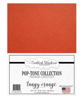 Tangy Orange cardstock Paper - 85 X 11 Inch 65 Lb cover -50 Sheets From cardstock Warehouse