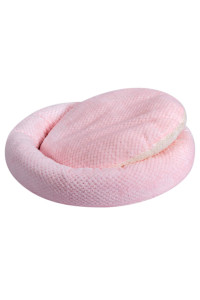 WONDER MIRACLE Fuzzy Deluxe Pet Beds, Super Plush Dog or Cat Beds Ideal for Dog Crates, Machine Wash & Dryer Friendly (24 x 24, Pink)