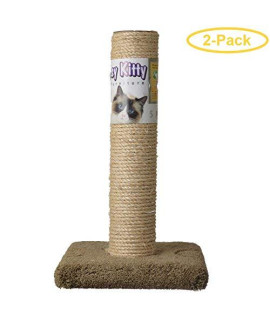 North American Pet Classy Kitty Cat Sisal Scratching Post 20 High (Assorted Colors) - Pack Of 2