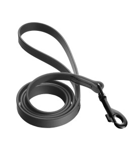 Dogline Biothane Waterproof Dog Leash Strong coated Nylon Webbing with Black Hardware Odor-Proof for Easy care Easy to clean High Performance for Small or Large Dogs Made in USA 4 or 6 ft Lead
