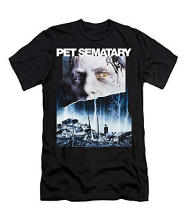 Pet Sematary Premium Canvas T-Shirt Movie Poster Black 2Xl