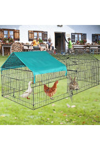 Dkeli Chicken Coop Chicken Cage Pens Crate Kennel Rabbit Cage Enclosure Pet Playpen Outdoor Exercise Pen