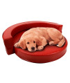 4-in-1 Dog Couch Luxury Dog Sofa Bed for Small and Big Dogs, Deluxe Split Leather Dog Sofa for Large Dogs as Well As Small and Medium Dogs, Elegant Pet Dog Sofa Bed