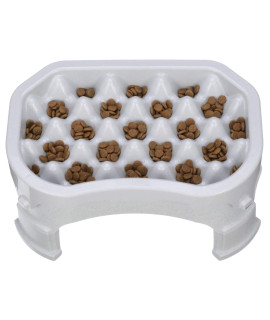 Neater Pet Brands - Neater Raised Slow Feeder Dog Bowl - Elevated and Adjustable Food Height - (6 cup, Vanilla Bean)