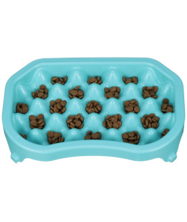 Neater Pet Brands - Neater Slow Feeder - Fun, Healthy, Stress Free Dog Bowl Helps Stop Bloat Prevents Obesity Improves Digestion (6 cup, Aquamarine)