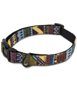 Embark Urban Dog Collar - Stylish Durable Nylon Dog Collars For Medium Dogs, Small Large Soft, Cool Cute Western Puppy Collar For Male, Female, Boy Girl Strong Buckles For Any Size Breed