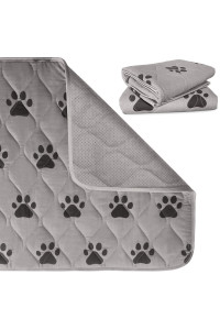 Gorilla Grip Reusable Puppy Pads, 2 Pack, 40x26, Slip Resistant Pet Crate Mat, Absorbs Urine, Waterproof, Cloth Pee Pad for Training Puppies, Washable Incontinence Underpads, Chucks, Protects Sofa