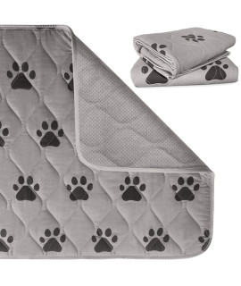 Gorilla Grip Reusable Puppy Pads, 2 Pack, 46x28, Slip Resistant Pet Crate Mat, Absorbs Urine, Waterproof, Cloth Pee Pad for Training Puppies, Washable Incontinence Underpads, Chucks, Protects Sofa