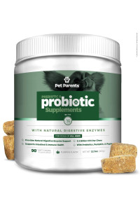 Pet Parents USA Pre & Probiotics for Dogs 4g 90c - 5.5B CFUs/Chew + Dog Enzymes + Pumpkin for Dogs, Papaya & Canine Probiotics - Dog Upset Stomach Relief, Anti Diarrhea for Dogs, Dog Probiotics
