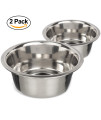 Neater Pet Brands Stainless Steel Dog and Cat Bowls (2 Pack) Neater Feeder Medium Deluxe Extra Replacement Bowl (Metal Food and Water Dish) (3.5 Cup)