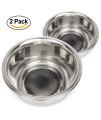 Neater Pet Brands Stainless Steel Dog and Cat Bowls (2 Pack) Neater Feeder Medium Deluxe Extra Replacement Bowl (Metal Food and Water Dish) (3.5 Cup)