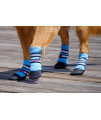 Bark Brite Lightweight Neoprene Paw Protector Dog Boots Designed for Comfort and Breathability in 5 Sizes (Blue Md)