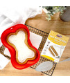 Puppy cake Mix Dog Birthday cake Kit, with Bone Silicone Pan and candles (Banana, Red)