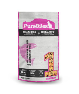 PureBites Freeze Dried Salmon cat Treats, Made in USA, 2oz