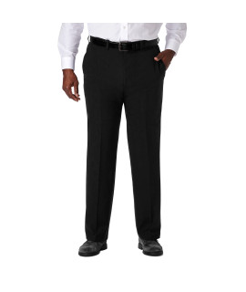 Haggar Mens cool 18 Pro classic Fit Flat Front Pant-Regular and Big Tall Sizes, Black 1, 40x36