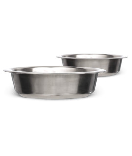 Neater Pet Brands Stainless Steel Dog and Cat Bowls (2 Pack) Neater Feeder Cat Deluxe Extra Replacement Bowl (Metal Food and Water Dish) (1.5 Cup Shallow)