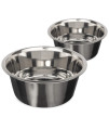 Neater Pet Brands Stainless Steel Dog and Cat Bowls (2 Pack) Neater Feeder Large Deluxe Extra Replacement Bowl (Metal Food and Water Dish) (9 Cup)