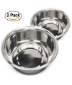 Neater Pet Brands Stainless Steel Dog and Cat Bowls (2 Pack) Neater Feeder Large Deluxe Extra Replacement Bowl (Metal Food and Water Dish) (9 Cup)