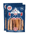 ValueBull Bully Sticks, Super Jumbo 6 Inch, Low Odor, 50 Count - All Natural Dog Treats, 100% Beef Pizzles, Single Ingredient Rawhide Alternative