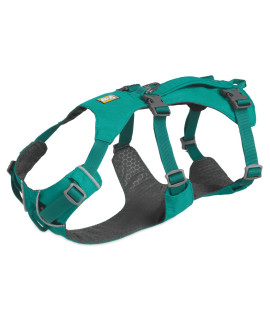 RUFFWEAR, Flagline Dog Harness, Lightweight Lift-and-Assist Harness with Padded Handle, Meltwater Teal, X-Small