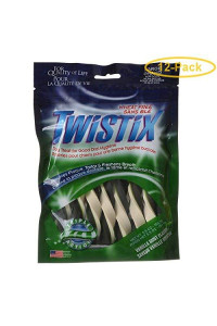 Twistix Wheat Free Dental Dog Treats - Vanilla Mint Flavor Large - for Dogs 30 lbs & Up - (5.5 oz) - Pack of 12