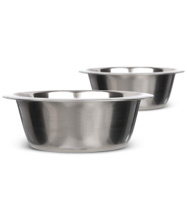 Neater Pet Brands Stainless Steel Dog and Cat Bowls (2 Pack) Neater Feeder Deluxe or Express Extra Replacement Bowl (Metal Food and Water Dish) (1.5 Cup Deep)