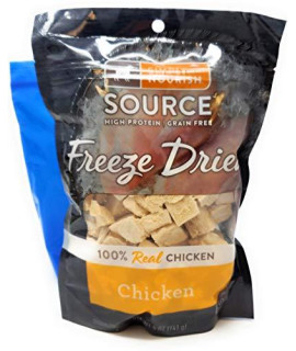 Simply Nourish Freeze Dried Dog Treats (Pack of 2, Chicken) and Tesadorz Resealable Bags