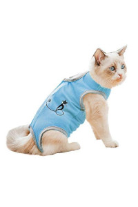 coppthinktu cat Recovery Suit for Abdominal Wounds or Skin Diseases Breathable cat Surgical Recovery Suit for cats E-collar Alternative After Surgery Wear Anti Licking Wounds